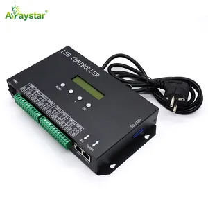 H807SA DMX512 LED controller 8 channel Artnet Protocal DMX to SPI RGB IC PIXEL programmable LED controller with SD card