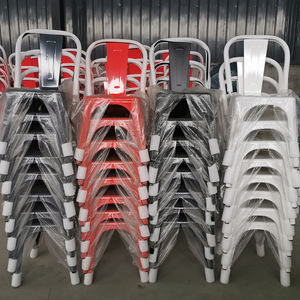 Wholesale <b>Cheap</b> Price Vintage Household Stackable Powder Coating Metal Iron Bistro <b>Dining</b> <b>Chairs</b> - Product Image 5