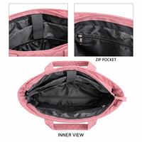 Sac fourre-tout matelassé personnalisé en polyester pour femme, idéal pour le quotidien, le travail, le shopping, grande capacité, léger, sac à bandoulière matelassé