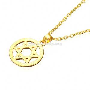 Collar con colgante <span class=keywords><strong>de</strong></span> estrella <span class=keywords><strong>de</strong></span> pentagrama, joyería <span class=keywords><strong>de</strong></span> moda, chapado en oro, Círculo <span class=keywords><strong>de</strong></span> dos tonos, redondo, Plata - Product Image 2