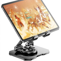 Jiuyi vente chaude support d'ordinateur portable en métal rotatif à 360 degrés hauteur réglable pliable portable creux robuste support de téléphone tablette