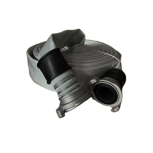 Tuyau d'incendie blanc doublé de PVC, longueur 10m-30m, marque Geshui, flexibilité supérieure pour les opérations de sauvetage d'urgence, résistance à haute pression - Product Image 1