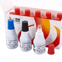 Quick-Dry Water-Base Ink, Black, Red, Blue, 25 ml Bottle