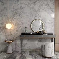 Table console d'angle de luxe en acier inoxydable pour hall d'hôtel, salon, avec miroir, design artistique métallique