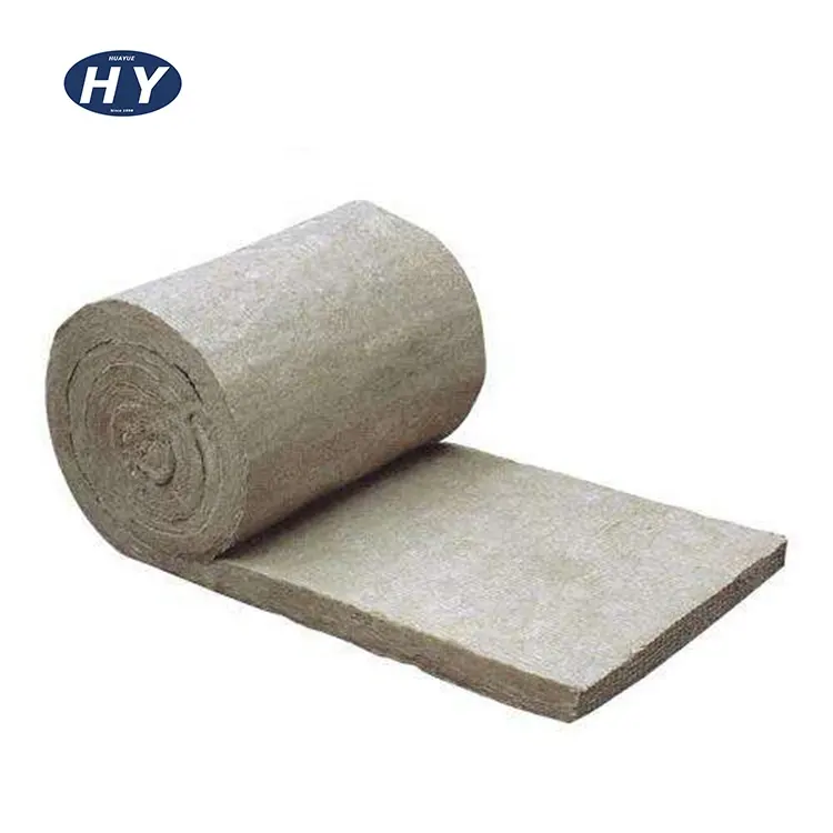 Kualitas tinggi kedap suara isolasi Mineral kawat wol jaring batu wol selimut insulasi terasa untuk isolasi atap