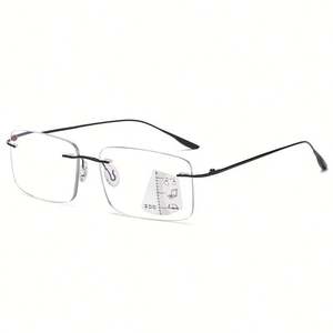 Gafas de Lectura Multifocales Anti Luz Azul para Hombre 2025, Gafas de Lectura Progresivas Fotocromáticas sin Montura para Hombre - Product Image 4