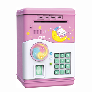 Plastic Educational piggy bank money saving box Multi functional ATM machine money bank toy