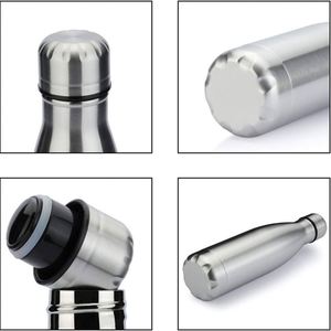 Wholesale 500ml Narrow Mouth Stainless Steel Double Wall Insulated Vacuum Flask Custom 17oz Sport <b>Rubber</b> <b>Paint</b> Yoga Water Bottle - Product Image 4