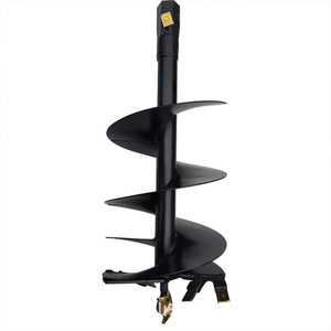 Earth <b>Auger</b> Yellow Hydraulic <b>Drill</b> Bit For Foundation Drilling Tree Hole Lighting Pole Installation - Product Image 2