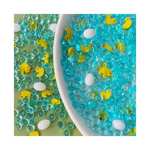 <span class=keywords><strong>Poussin</strong></span> <span class=keywords><strong>jaune</strong></span> mignon avec perles Fishbowl tranches d'argile polymère arrose d'animaux pour bricolage artisanat accessoires de décoration - Product Image 2