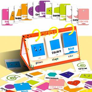 Juguete Educativo Temprano para Niños, 60 Piezas, Tarjetas de Memoria con Formas <span class=keywords><strong>y</strong></span> Colores, Tabla de Aprendizaje para Niños - Product Image 1
