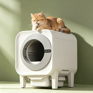 Toilette pour chat avec logo personnalisé, base antidérapante et stable, facile à placer dans la chambre ou le salon - Product Image 1