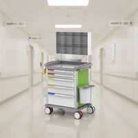 Chariot médical d'anesthésie de haute qualité MT MEDICAL, chariot médical en ABS avec tiroirs verrouillables