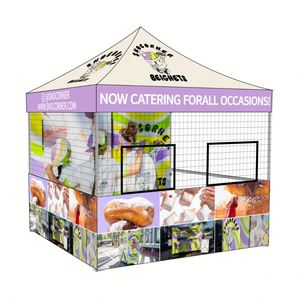 Structure pliante personnalisée 10x10 en aluminium, imperméable, résistante aux UV, ignifuge, en tissu Oxford, pour événements extérieurs, fêtes, salons professionnels - Product Image 2