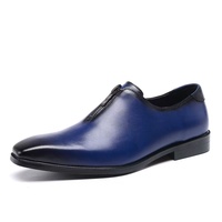 Chaussures Derby basses pour hommes, style britannique, formelles, à bout pointu, richelieu polies pour le travail, grandes tailles 38-46