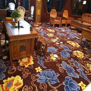 High Quality Nylon Jacquard Cut Pile Hotel Carpet 5 Star Wall-to-Wall Bedroom Design Printed Tufted Home Wilton Hotel Room - Product Image 2