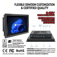 PC industriel tactile HMI sans ventilateur 10,1 pouces IP65 avec contrôle CNC, processeur Intel J6412 pour l'automatisation des usines
