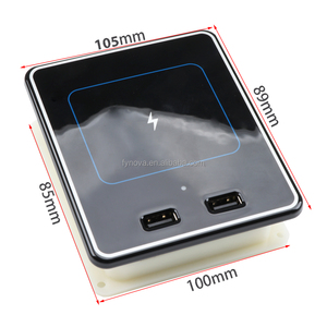 Cargador inalámbrico de escritorio integrado Invisible <span class=keywords><strong>Simple</strong></span> Ojal oculto Power All Phones con 2A UK & US Plug Standard - Product Image 5