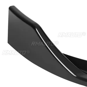 ลิ้นกันชนหน้ารถยนต์ 3 ชิ้น สำหรับ Mercedes Benz C Class Spoiler Splitter W205 C300 C160 C200 C350e C260 AMG 2015-2018 สีดำเงา - Product Image 4