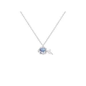 Blue Whale Sterling Silver Necklace for Women's Niche Design Collar Chain Valentine's Day Gift