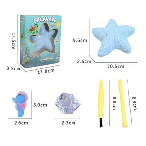 Kit d'extraction de pierres en forme d'étoile de mer-Kit de creuser des poissons et des pierres précieuses jouets - Product Image 5