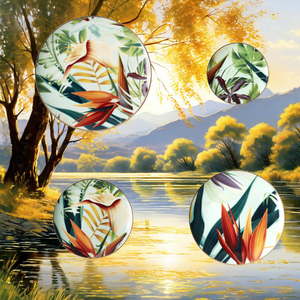 Fine Bone China Plates With Stunning Natural Scenery Designs, Machine Washable, Customizable With Gift Box Packaging - Product Image 6