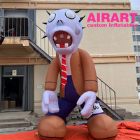 Zombie gonflable de dessin animé, Zombie gonflable commercial d'Halloween, Accessoire gonflable publicitaire pour centre commercial