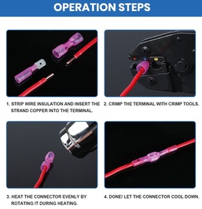 Термоусадочные водонепроницаемые Клеммы 10-22 AWG, изолированные электрические проволочные наконечники, соединители для быстрого разъединения - Product Image 6