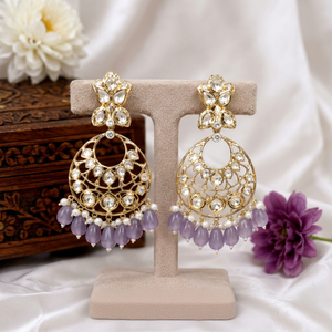 Pendientes de Perlas con Bisel Chapado en Oro de Aleación, Estilo Étnico Tradicional, de Alta Calidad y a la Moda - Product Image 1