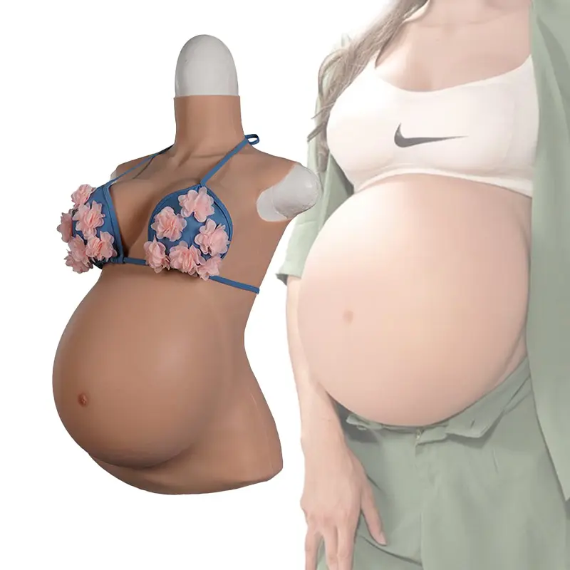 Eta silicone réaliste faux 4/6/9 mois Simulation ventre de femme enceinte Crossdresser accessoires faux ventre de femme enceinte pour accessoires de déguisement