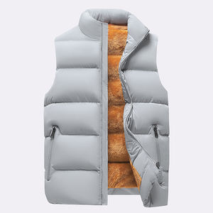 Gilet personnalisé avec logo pour homme, nouvelle collection hiver 2025, sans manches, pour jeunes, en velours, chaud, rembourré en coton, confortable et tendance - Product Image 2