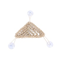 Filet d'escalade triangulaire en jonc de mer naturel pour hamac tissé, habitat de repos pour gecko cranté, crabe ermite, perroquet, lézard, hamac pour reptiles