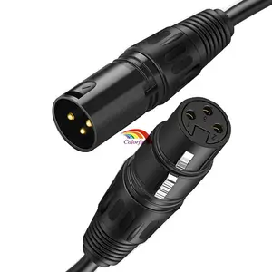 Cabos dmx xlr 5m, 3 pinos macho para fêmea