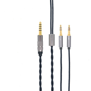 Cable de audio Hifiman de 3,5 mm a doble 3,5 mm, 120 cm, conectores metálicos trenzados para HE400 HE400i Sundara - Product Image 1