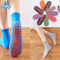 Chaussettes de trampoline antidérapantes en spandex/polyester pour enfants et adultes, respirantes, taille unique, pour la saison de printemps