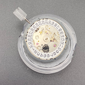 Pièces de montre, mouvement de montre authentique compatible avec le mouvement automatique <span class=keywords><strong>Seiko</strong></span> <span class=keywords><strong>NH35</strong></span>/NH35A, couronne avec date et jour, acier allié noir - Product Image 4