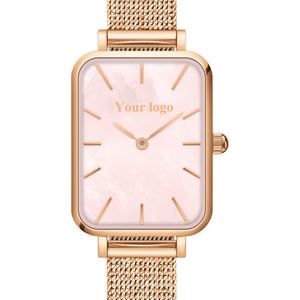 Relojes de Lujo para Mujer, Regalo de Navidad, Esfera Pequeña, Esfera Rosa de Madreperla, Reloj con Correa, Relojes de Pulsera para Mujer - Product Image 6