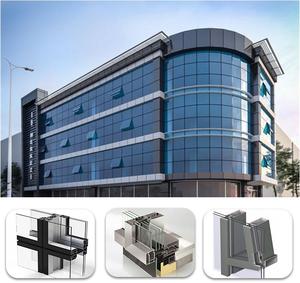 Pareti in Vetro Strutturale Moderne per Grattacieli, Unità Prefabbricate in Alluminio con Vetro Completo, Ignifughe ed Ecologiche - Product Image 2