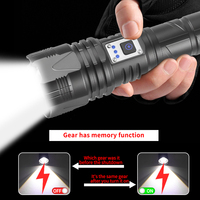 Lampe torche LED à longue portée 1500 lumens Xhp70 30W 1000m, batterie 26650, charge USB, étanche, en alliage d'aluminium