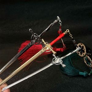 กิ๊บติดผมรูปดาบโลหะประดับพู่สำหรับผู้หญิง - Product Image 3