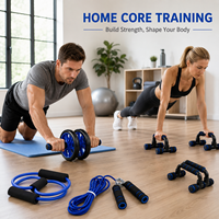 Ensemble d'entraînement abdominal tout-en-un 7 pièces, barres de pompes, équipement de fitness multifonctionnel pour la maison, salle de sport intérieure, entraînement musculaire