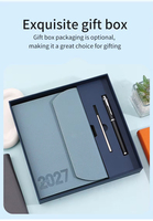 Agenda quotidien 2027 en anglais, carnet de gestion du temps 365 jours, couverture en PU avec reliure cousue, journal scolaire, professionnel, cadeau, agenda