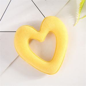 Nuovo stile disco per capelli a forma di cuore colorato spugna per capelli piatto per le donne all'ingrosso - Product Image 4
