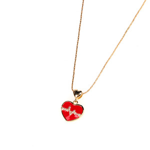 Collier pendentif <span class=keywords><strong>ECG</strong></span> en zircon plaqué or pour femme, chaîne clavicule de fréquence cardiaque pour la Saint-Valentin - Product Image 3