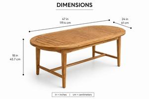 Premium Oval Pedestal Dining <b>Table</b> Restaurant Furniture <b>Wood</b> Outdoor <b>Garden</b> Park Patio Dining <b>Table</b> Modern Furniture - Product Image 6