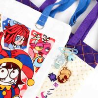 Bolsa de Lona Personalizada con Logotipo Impreso y Bordado, Estilo de Dibujos Animados, Ecológica, para Regalos Promocionales