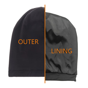 <span class=keywords><strong>Bonnet</strong></span> ajustable en acrylique avec doublure en soie premium, logo imprimé du fabricant, élastique, <span class=keywords><strong>pour</strong></span> le sommeil, le sport et les voyages - Product Image 2