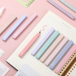 Free Sample Manufacturer Multi Color Promote Stationary Unique New Design Scented <b>Highlighter</b> Rectangular Marker Colors Pen - Product Image 4