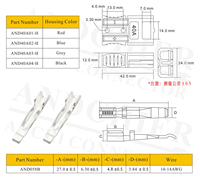 Connecteur de borne de câblage de batterie, mâle/femelle, 2 pôles, 40A, accessoires pour chariot élévateur, connexion rapide, prise électrique