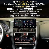 12,3 pulgadas para Nissan patrulla Y62 2014-2019 Infiniti QX80 QX56 auto Radio Multimedia reproductor de Video GPS de navegación Android 10,0